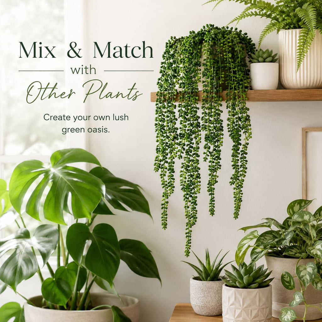 16 Pcs Artificial Succulents Bulk Hanging Plants 24 Inches
