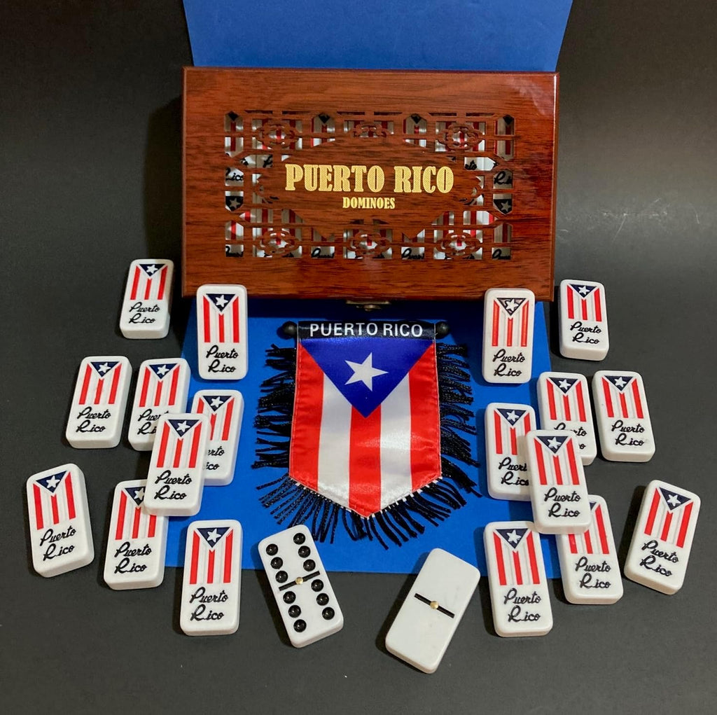 Puerto Rico Classic Double Six Dominoes Set - Premium Quality with Wooden Storage Case