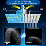 Rain Shower Head with Filtered - High Flow Large Rainfall Shower Heads Made of Stainless Steel