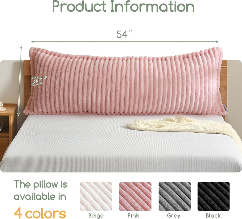 Memory Foam Body Pillow, Thickened Large Long Bed Pillow for Adults, Full Body Pillow with Removable Pillow Cover