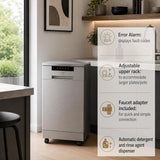SD-9263SSA Stainless Steel 18″ Portable Dishwasher