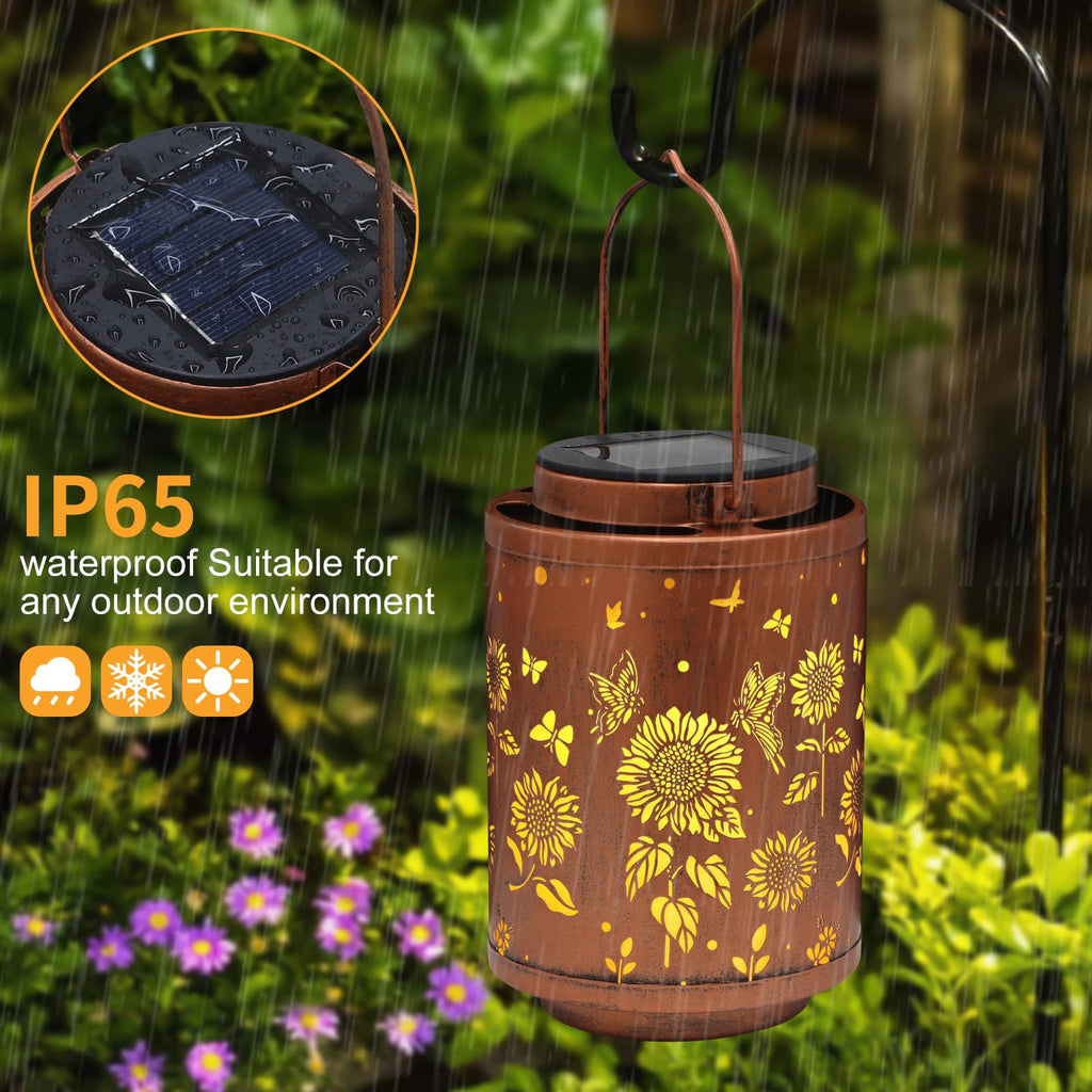 Outdoor Lantern Garden Decor LED Light Hanging Waterproof