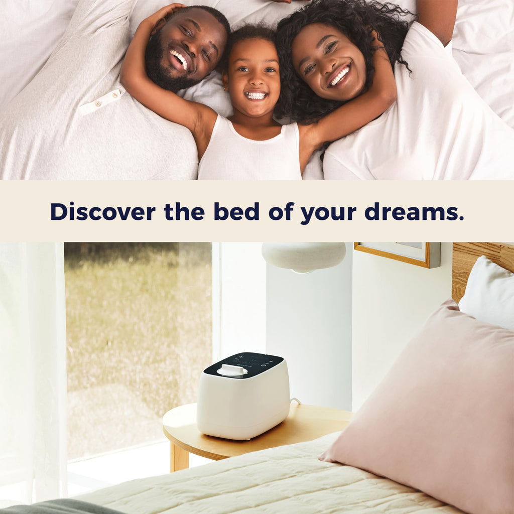 EQM350 Water Heated Mattress Pad Twin Size, Fast Heating Water Bed Warmer, Dual-Zone Temp Control, Low EMF, Water