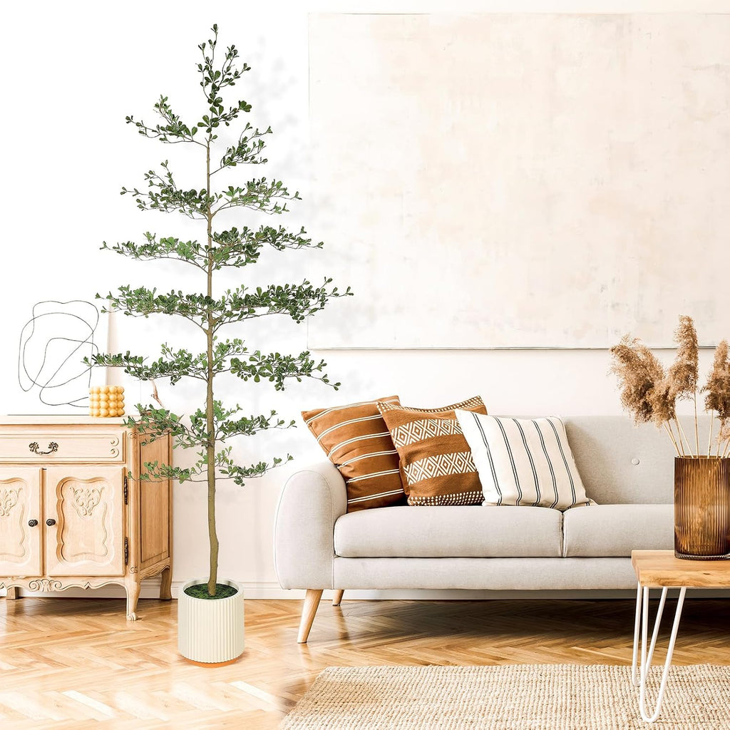 Faux Black Olive Tree 8ft with Planter - Artificial Shady Lady Tree
