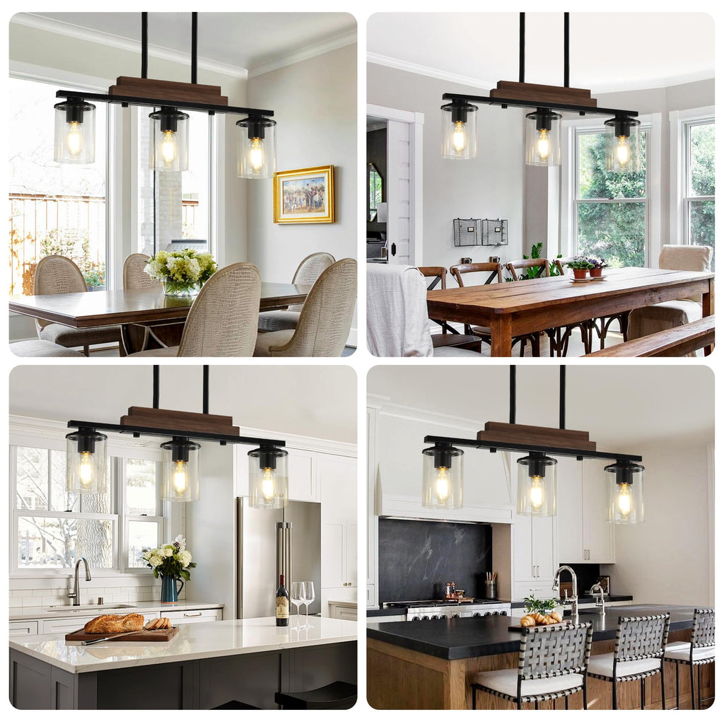 Dining Room Light Fixture,3-Light Farmhouse Kitchen Island Lighting