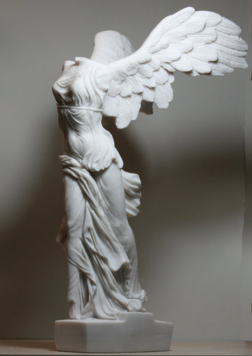 Winged Victory of Samothrace Goddess Cast Marble Statue Sculpture 14.17 inches