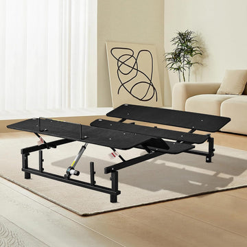 Black Adjustable Bed Base Frame - King Size Zero Gravity with Head & Foot Incline, Quiet Dual Motor & Wireless Remote