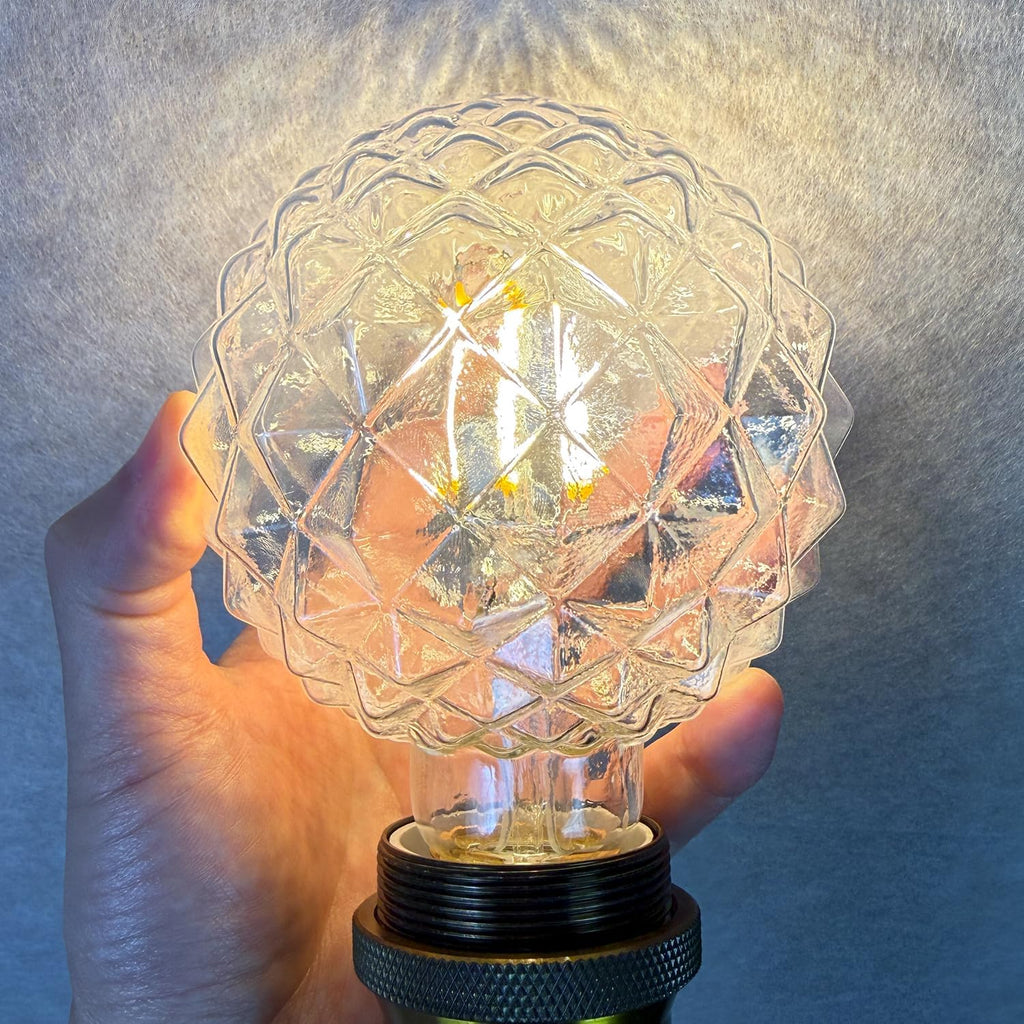 G30 Edison LED Bulb,4W 2500K Warm White 400lm E26 Hard Glass Non‐Dimmable Vintage Decorative Light Bulb