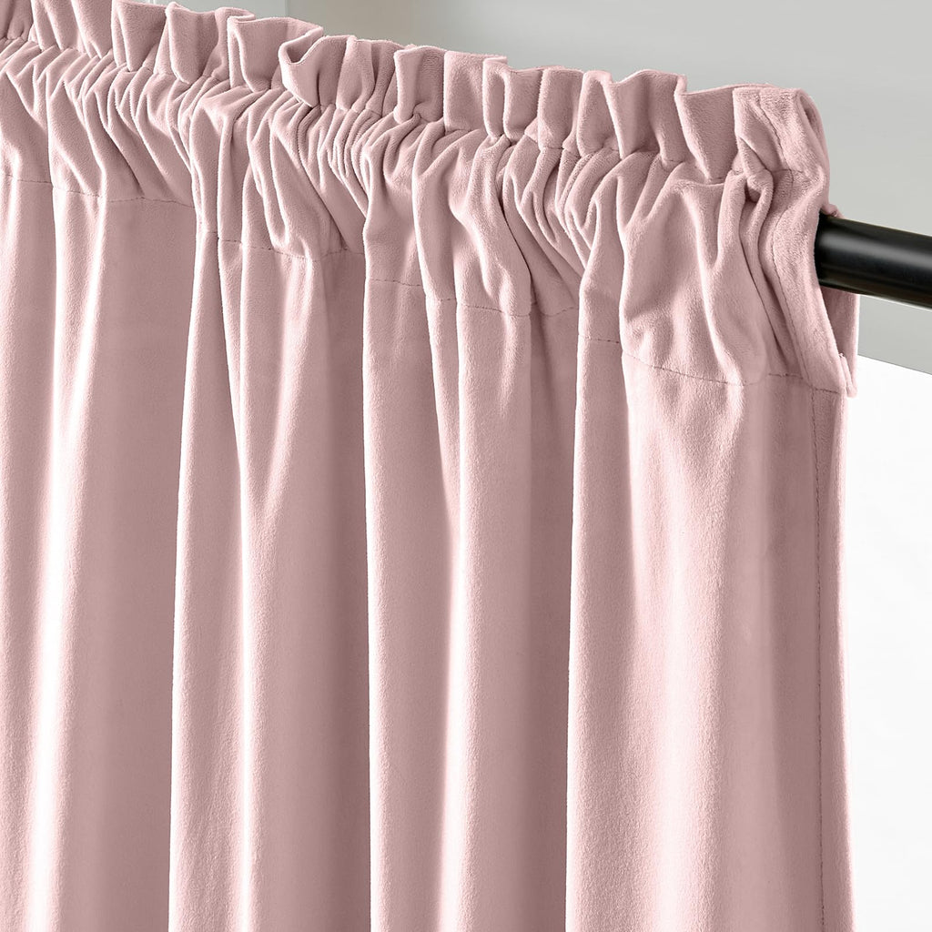 Blackout Curtains Thermal Insulated Room Window Drapes Super Soft Luxury Curtains Bedroom Rod Pocket 2 Panels, Dusty