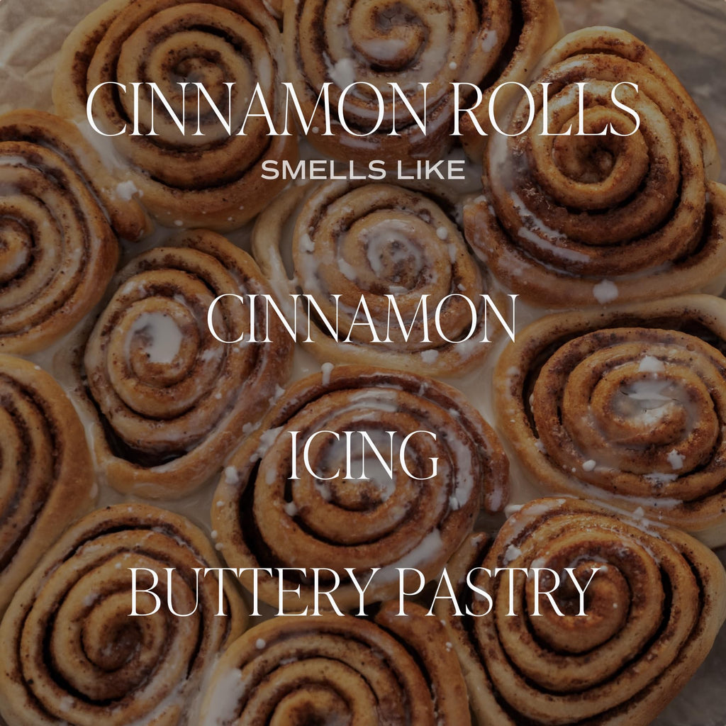 Cinnamon Roll Candle, 9oz Clear Jar, Fall Scent
