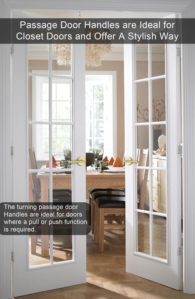 Gold Door Handles, Zinc-Alloy Heavy Duty Interior Door Handles, Passage Door Handle, Door Lever Hardware s and
