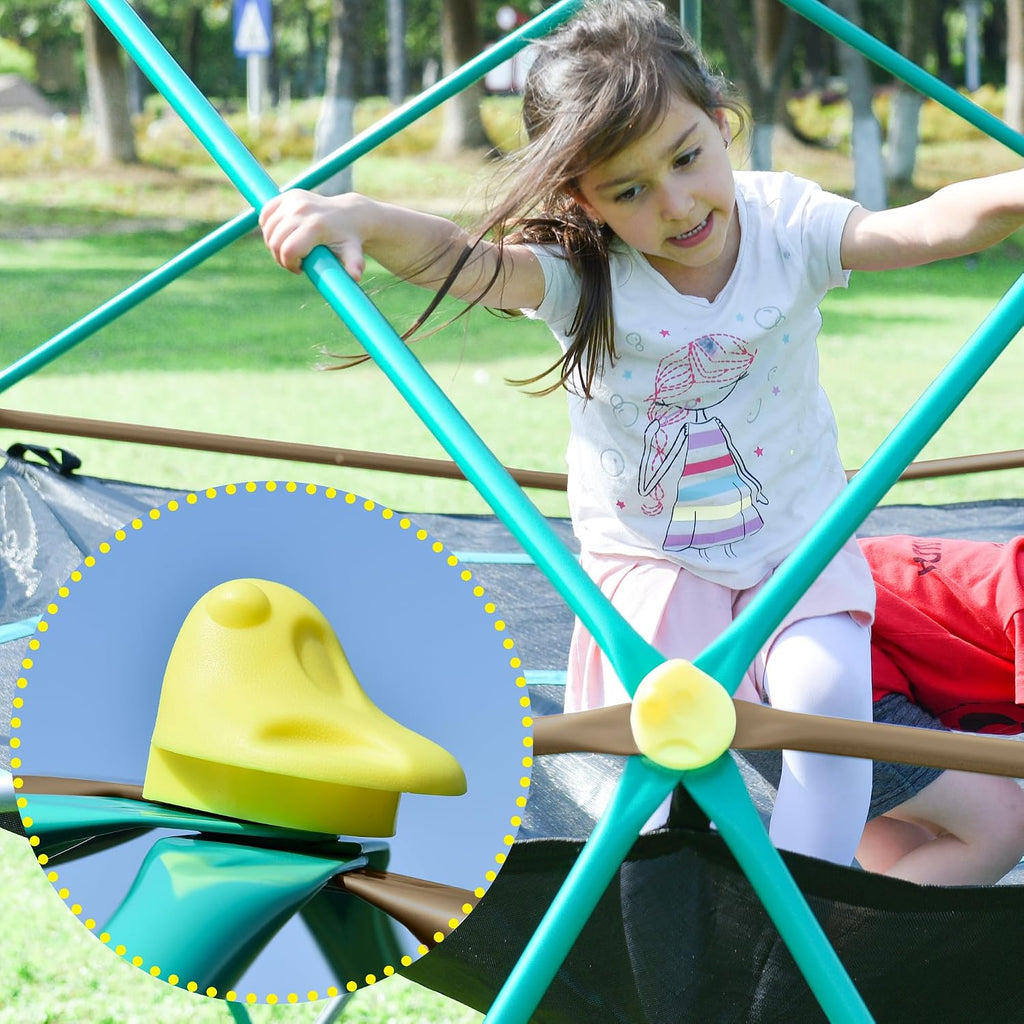 13 FT Climbing Dome for Kids 3 +, Geometric Dome Climber Play Center - Supports 1000LBS Outdoor Playset, Easy
