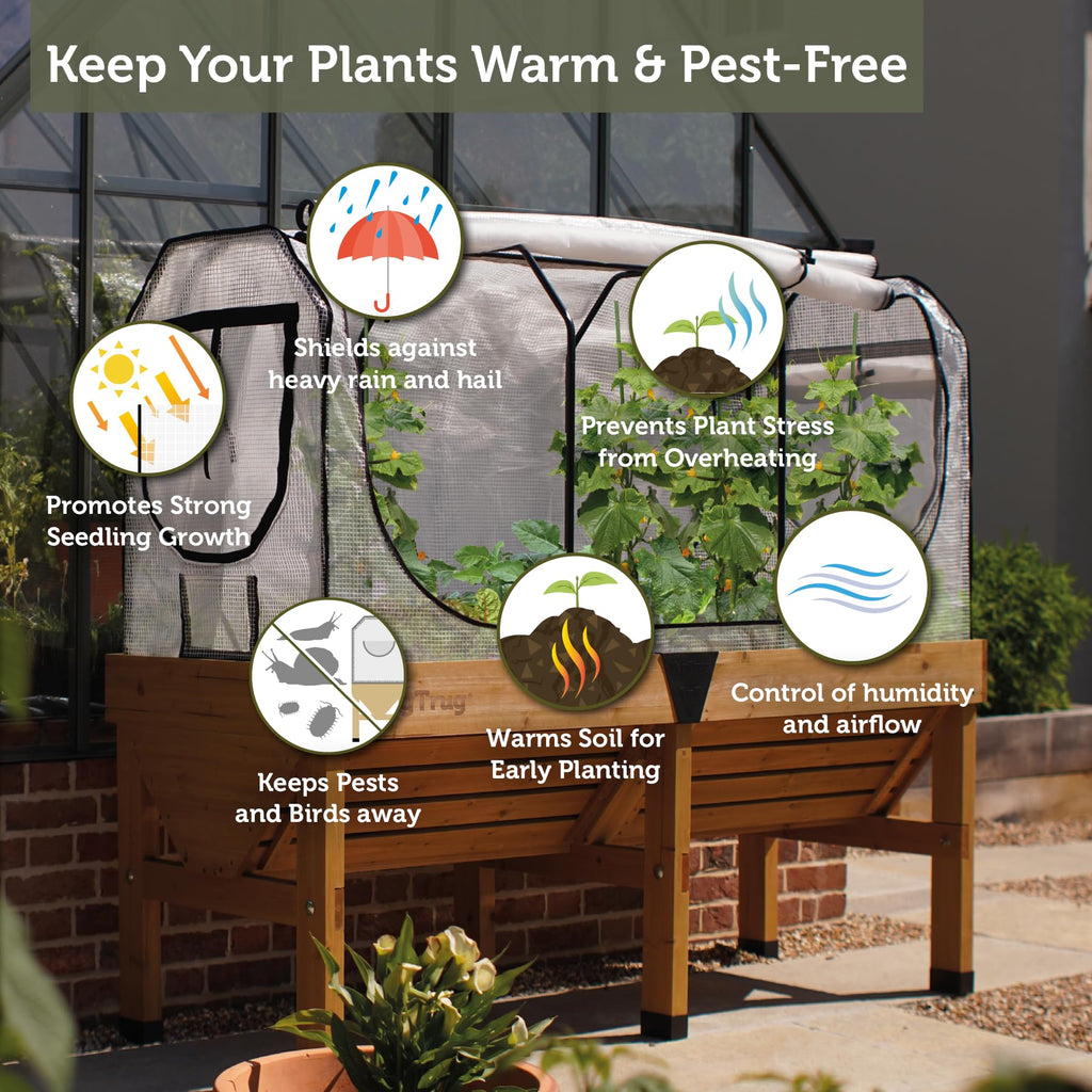 Medium Greenhouse Frame & Multi Cover Set, White