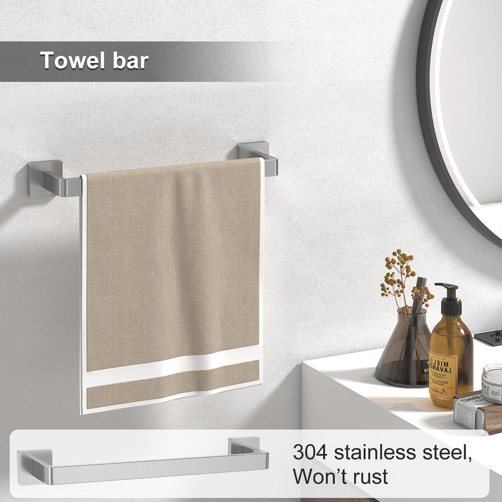 Toilet Paper Holder Collision Avoidance Towel Racks Thickened Material 304 Stainless Steel Towel Rack 10-Piece Towel