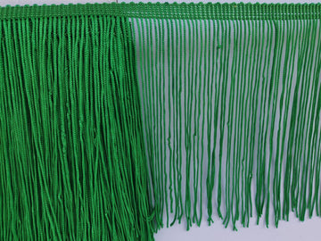 Chainette Fringe Trim 6 Inch 10 Yards Tassel Fringe Trim for Sewing Craft DIY Decoration(938 Green)