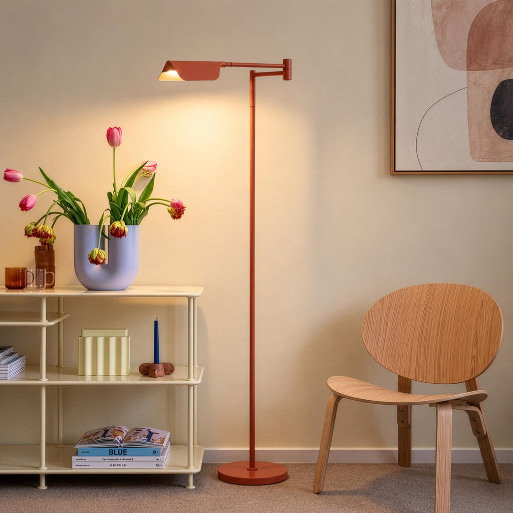 Leaf Pharmacy LED Reading Lamp, Dimmable Floor Lamp with Easy Rotation Over Chair or Desk s & Offices, Adjustable