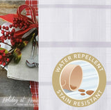 60 x 84 Inch Rectangle Fabric Tablecloth, Elegance Plaid, 100% Polyester, No Iron Soil Resistant Din