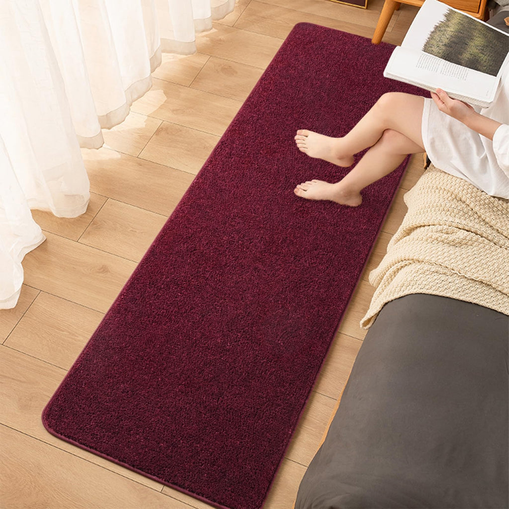 Burgundy red 2x6 Hallway Runner Rug