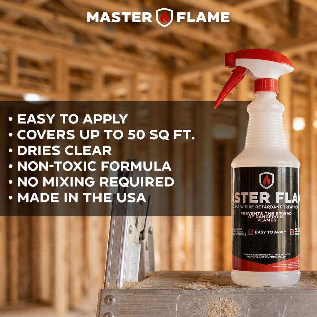 FX Master Flame Class A Fire Retardant for Wood & Fabric, 1 Quart