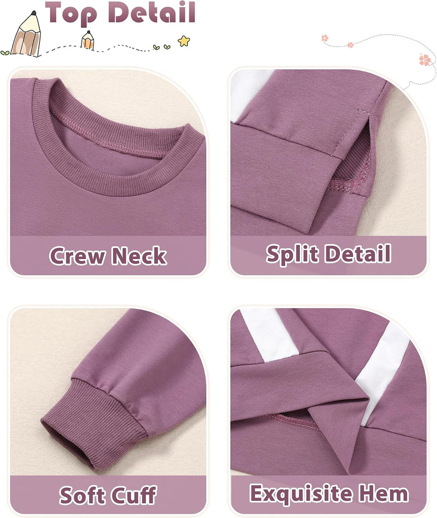 Girl Clothes 2 Piece Outfits Sweatsuit Fashion Sweatshirt Pants Set