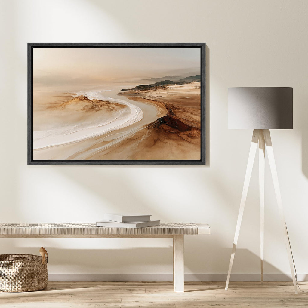 Framed Canvas Print Wall Art Coastal Shoreline