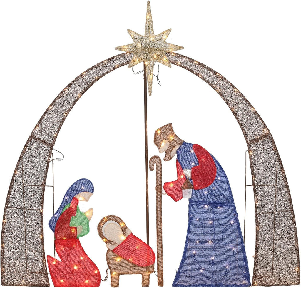 54" H Outdoor Nativity Scene Set Christmas Decorations