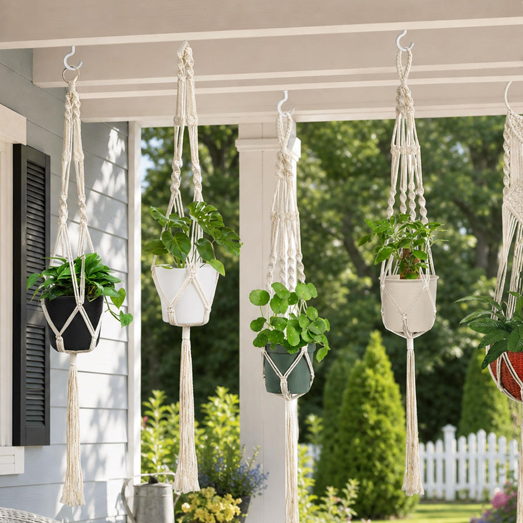 6 Pack Macrame Plant Hangers, Hanging Planters for Indoor Plants