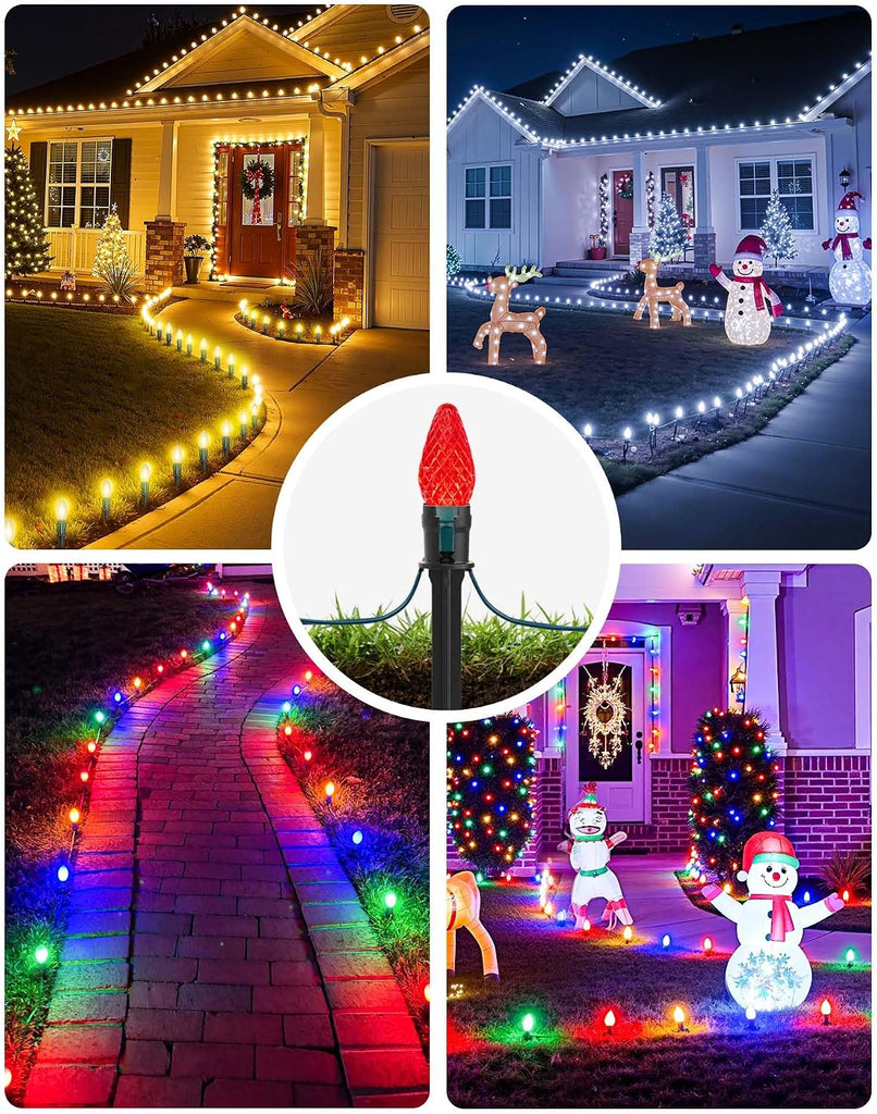 100-Pack 5.5 Inch Christmas Light Yard Stakes for C7 C9 Christmas Lights