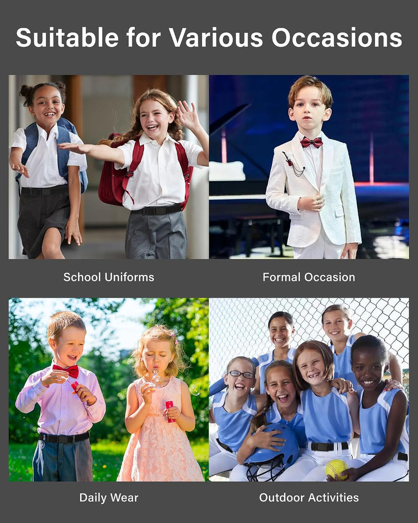 3 PCS Kids Adjustable Magnetic Belts - Easy Belt for Boys and Girls