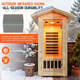 Albott Outdoor Sauna 1 Person, Infrared Saunas for Home