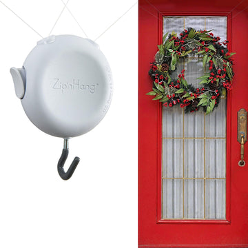 Wreath Hanger for Front Door, White, 1 Pack