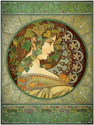 Alphonse Mucha Laurel 1901 Old Master Painting Unframed Wall Art Print Poster Home Decor Premium