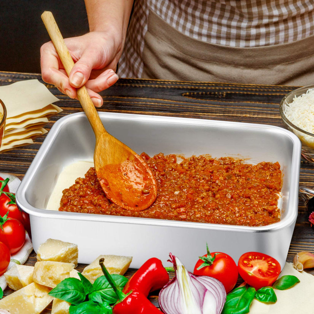 Stainless Steel Lasagna Pan, Rectangular Baking Pan 10.7" Lx3.2 H