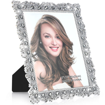 1 Pack 8 x 10 Inch Crystal Picture Frame Resin Wedding Photo Frame
