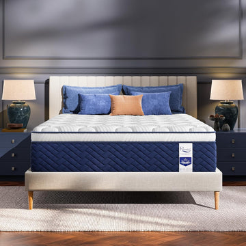 Firm King Mattress 14 Inch - Hotel Collection Hybrid Mattress with 7-Zone Support for Spinal Alignment & Back Pain