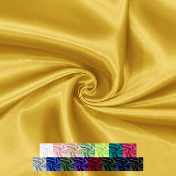 55 Inch Wide Gold Satin Fabric by The Yard, 1 Yard