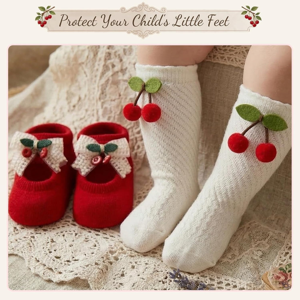 Cherry Baby Shower Gifts for Girls, Baby Girl Gifts Baskets with Musical Plush Toy, Blanket/Bodysuit Set, New Born