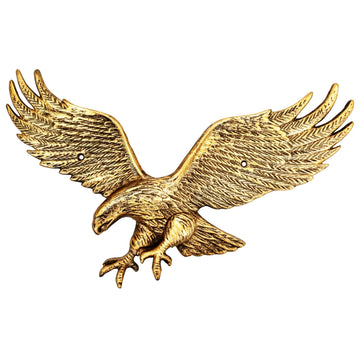 Arst Cast Iron American Eagle Wall Decor, Vintage Gold Freedom Flyer Eagle Plaque, Metal Eagle Statue Indoor Outdoor