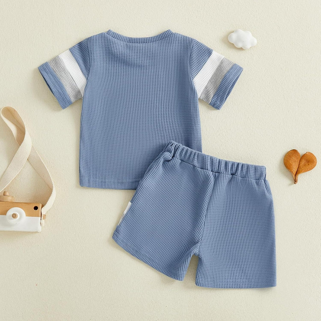 Toddler Baby Boy Summer Outfit Short Sleeve T Shirt Shorts Set 6 12 18 Baby Neutral Clothes