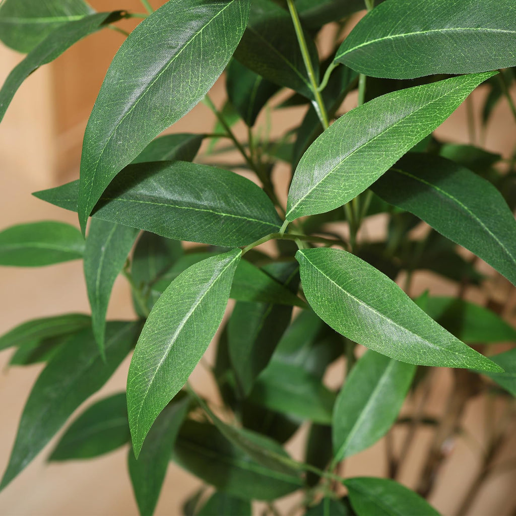 5Ft Artificial Eucalyptus Plant with White Planter