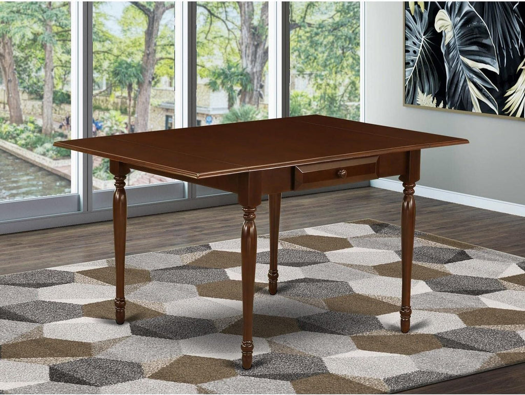 West Furniture MZT-MAH-T Monza Kitchen Table - a Rectangle Dining Table Top with Dropleaf & Stylish Legs, 36x54 Inch