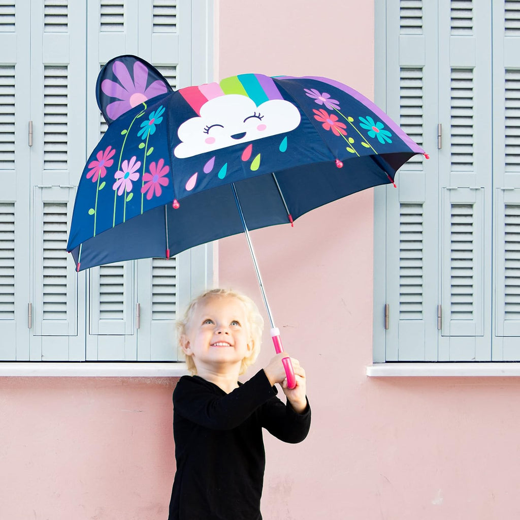 Joseph, 3D Pop Up Kids Umbrella, Cute Animals & Toddler Rain Umbrella Lightweight Easy Grip Handle for Boys Girls