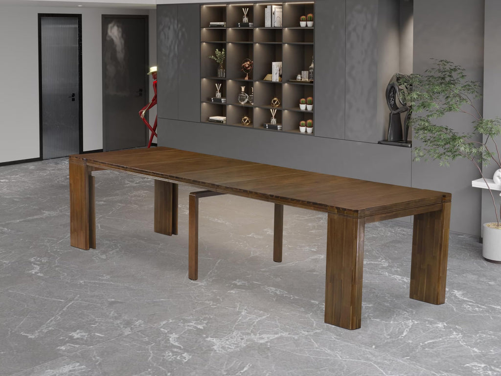 By XTT-AWA-TL Extendable Dining Table - a Rectangle Dining Table Top with Removable leaf & Stylish Legs, 39x120 Inch