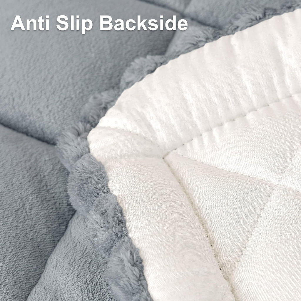 Non Slip Couch Cover for Dogs, Fuzzy Plush Pet Sofa Protector