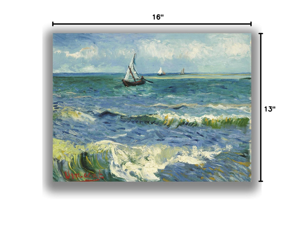 Vincent Van Gogh Wall Art. Seascape Poster of St. Marys - Impressionist Art Print. World Classic Art. Modern Living