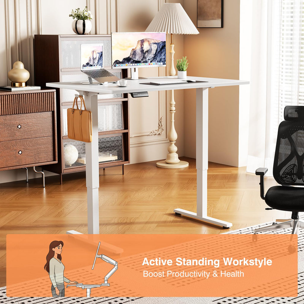 Electric Standing Desk, Computer Desk, 40x24 Inch