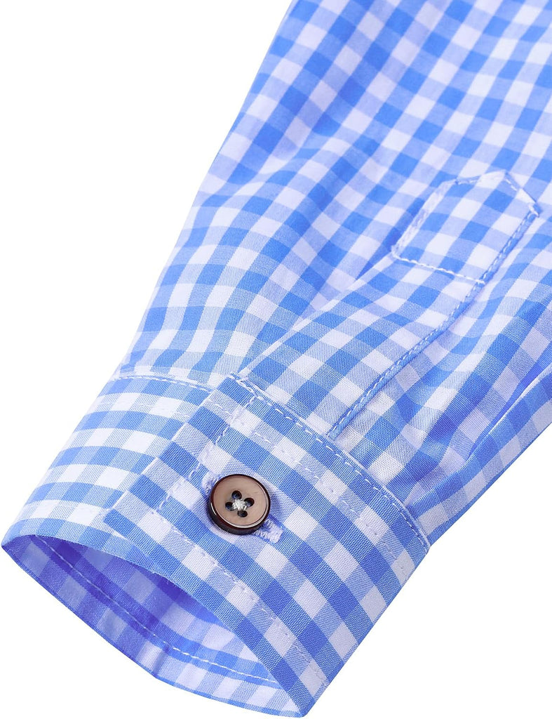 Boy's Plaid Long Sleeve Button Down Shirt