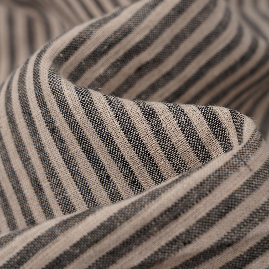 100% Linen Striped Throw Blanket - 53 x 59 Inch Super Soft Throw Blankets for Sofa Lightweight Breathable for Couch
