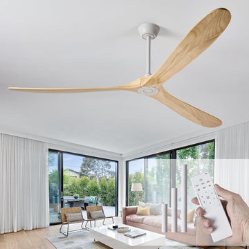 Inspired Maverick Style 84" wood ceiling fan, White