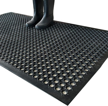 Outside Rubber Floor Mats Anti Slip Commercial Resturant Drainage Mat | 60"x35" Heavy Duty Outdoor Mat Garage Garden